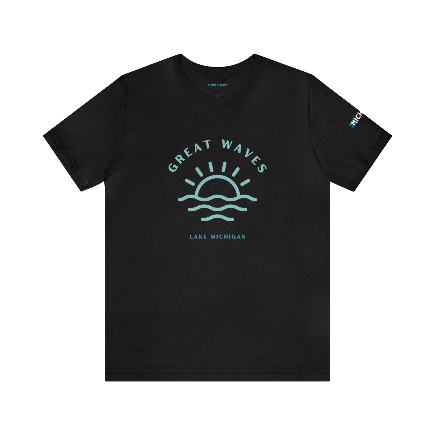 Great Waves Lake Michigan -Unisex Jersey Short Sleeve Tee