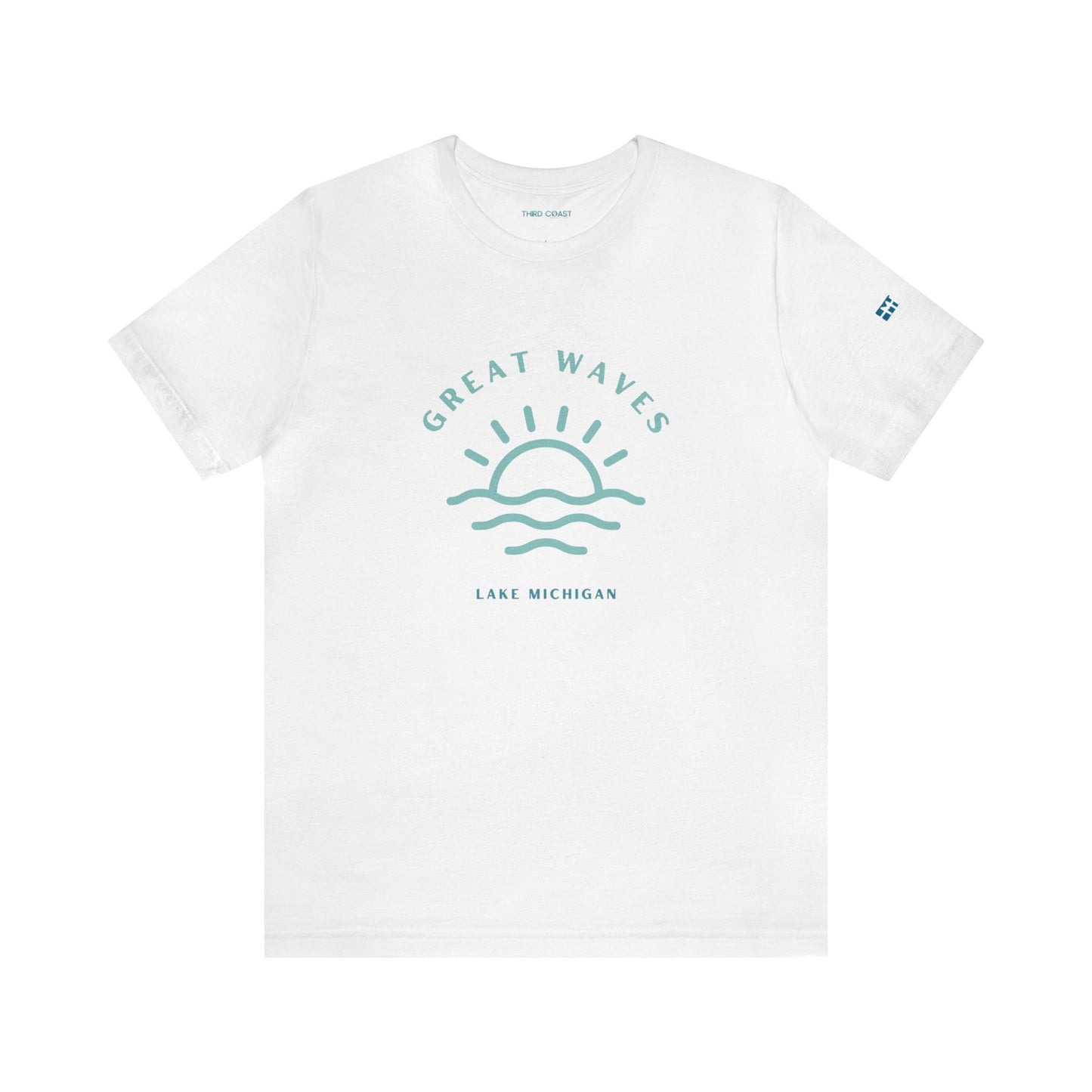 Great Waves Lake Michigan -Unisex Jersey Short Sleeve Tee