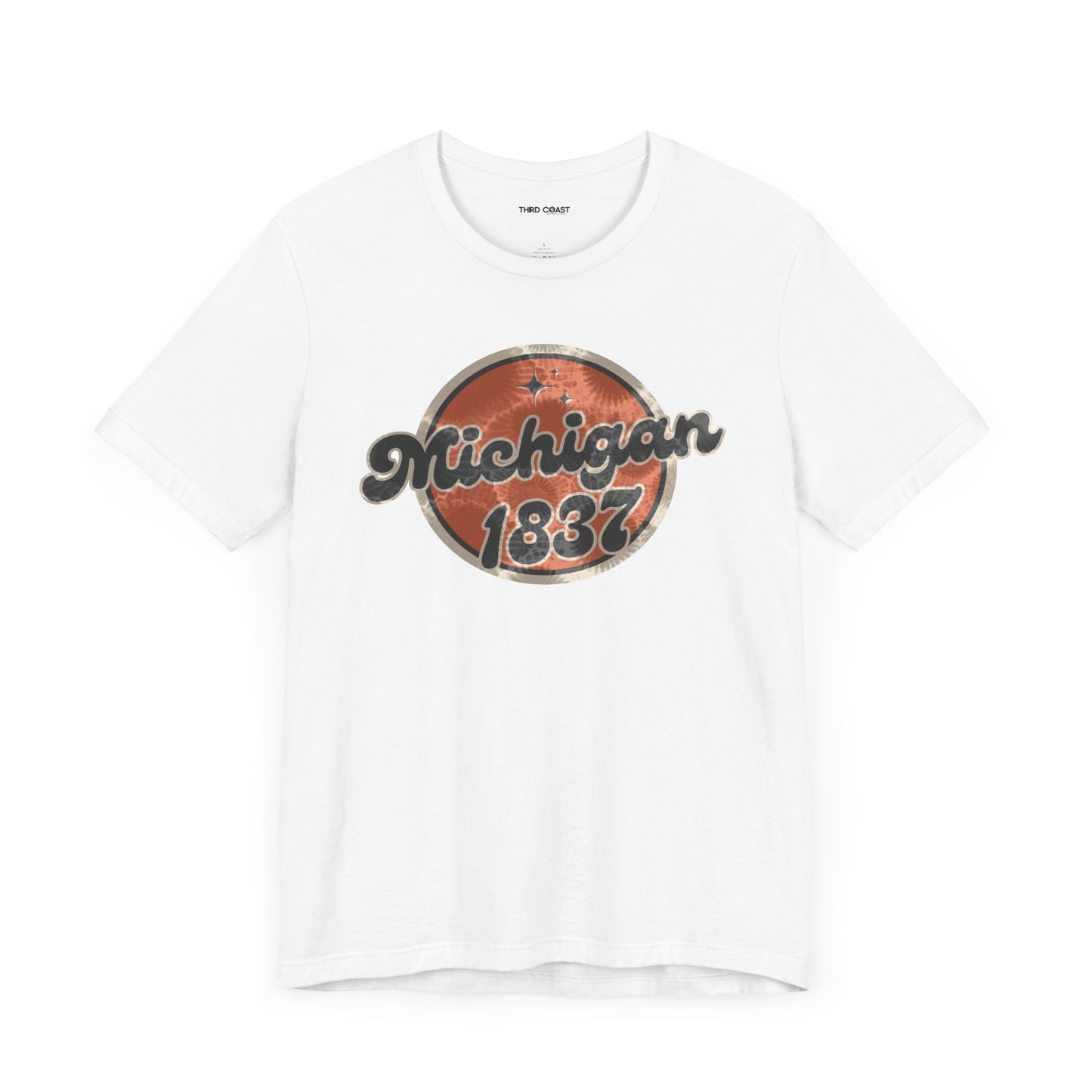 Michigan 1837 Retro Tee with Petoskey Stone